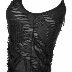 Punk Rave Women's Stuff Grunge Cutout Skull Ripped Tank Top