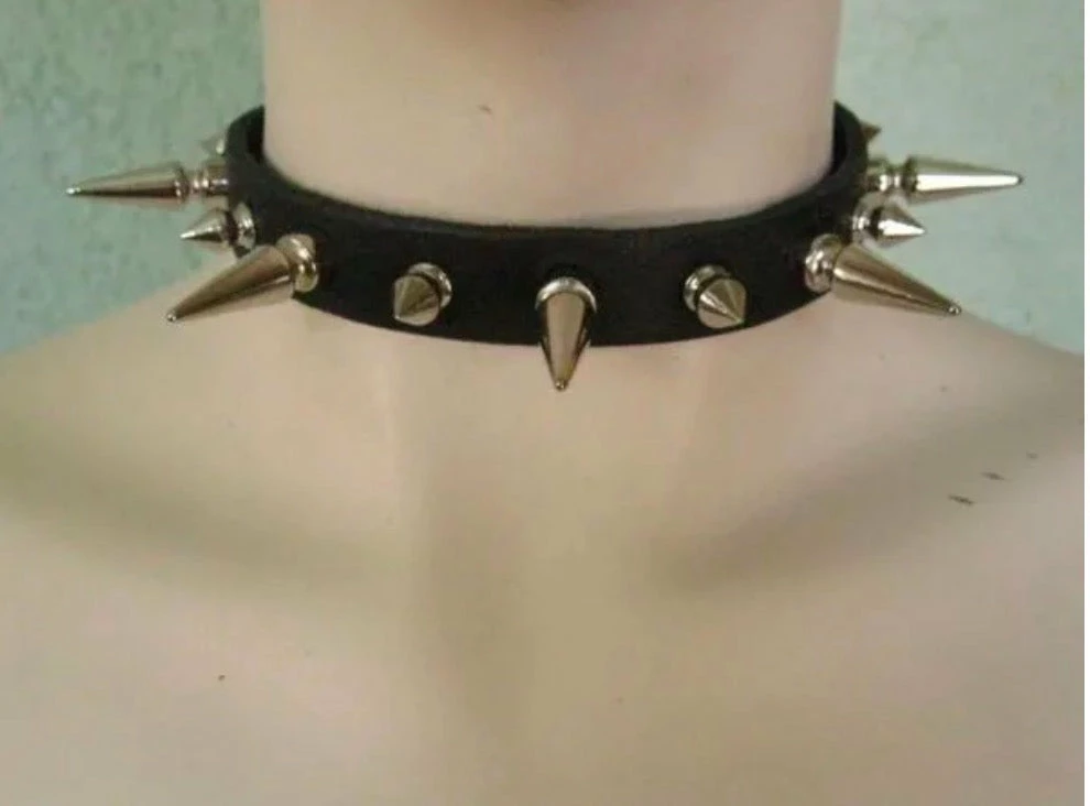 Ape Leather Chokers And Collars Choker With Long And Short Spikes 3 Ape Leather Chokers And Collars Choker With Long And Short Spikes
