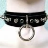 Ape Leather Spiked Bondage Choker With 1 O-Ring Men's Stuff