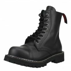 Angry Itch 8-Hole - Black Leather Boots