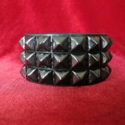 Ape Leather Three Row Pyramid Wristband Wristbands And Cuffs