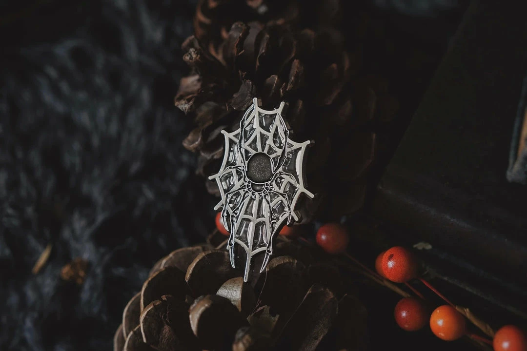 Lively Ghosts Pins Arachnophobia Enamel Pin 7 Lively Ghosts Pins Arachnophobia Enamel Pin