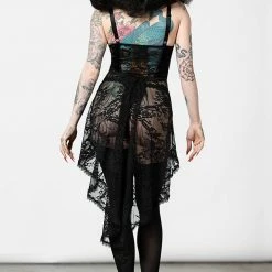 Killstar Be Veiled Lace Basque Women's Stuff
