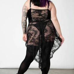 Killstar Be Veiled Lace Basque Women's Stuff