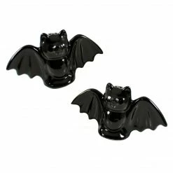 Sourpuss Black Bat Salt & Pepper Shakers