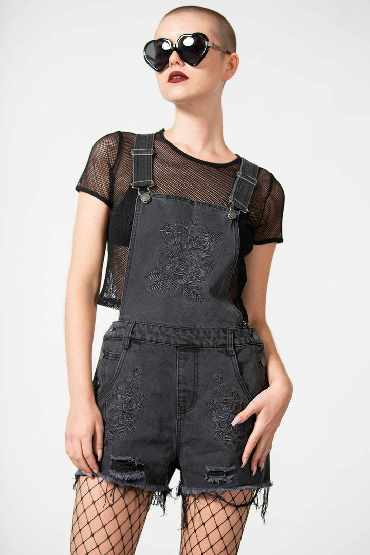 Killstar Women's Stuff Blackbell Denim Overalls 3 Killstar Women's Stuff Blackbell Denim Overalls
