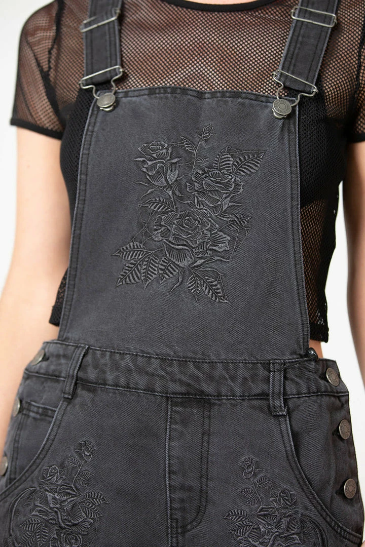 Killstar Women's Stuff Blackbell Denim Overalls 4 Killstar Women's Stuff Blackbell Denim Overalls