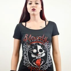 Bloody Rose Boutique Shop 8 Akumu Ink Bloody Mary Scoop Tee - Women
