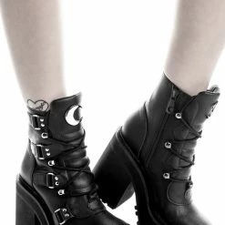 Killstar Women's Stuff Broom Rider Boots - Black 14 Killstar Women's Stuff Broom Rider Boots - Black