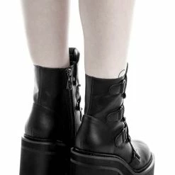 Killstar Women's Stuff Broom Rider Boots - Black 15 Killstar Women's Stuff Broom Rider Boots - Black