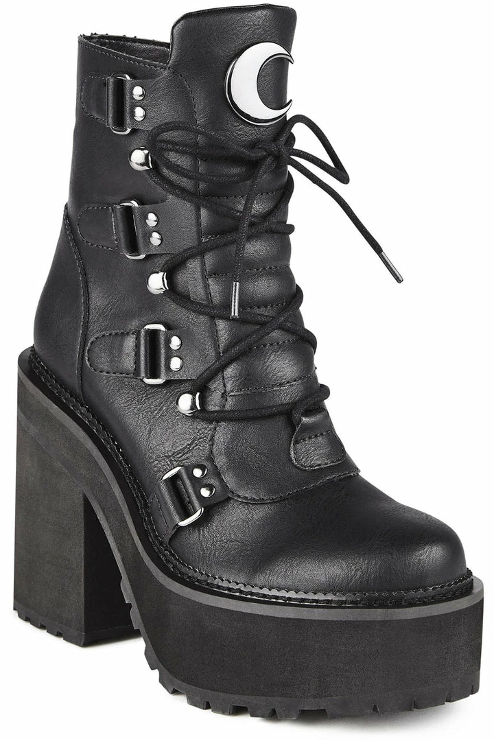Killstar Women's Stuff Broom Rider Boots - Black 3 Killstar Women's Stuff Broom Rider Boots - Black