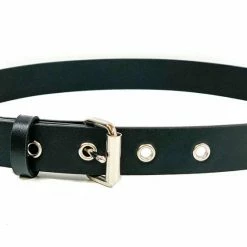 Funk Plus Black Vegan Leather Plain Belt