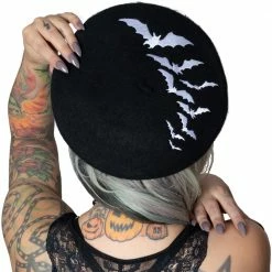 Kreepsville666 Bat Repeat White Beret Hat Men's Stuff 7 Kreepsville666 Bat Repeat White Beret Hat Men's Stuff