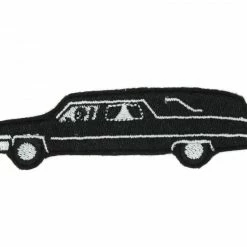 Project Pinup Black Funeral Hearse Car Iron On Embroidered Patch Gift Ideas