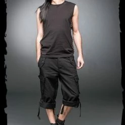 Queen Of Darkness Black Shorts With Side Pockets