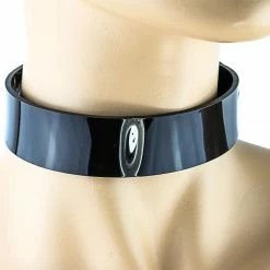 Funk Plus Plain Black Vinyl Choker - 3/4"