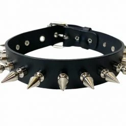 Funk Plus Chokers And Collars Vegan Leather Choker With 1" Spikes