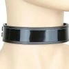 Funk Plus Black Leather Choker With Black Metal Plate