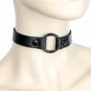 Funk Plus O-Ring Choker Black Leather Chokers And Collars