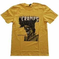 Rock Off Trade Men's Stuff The Cramps Bad Music Unisex T-Shirt - Yellow
