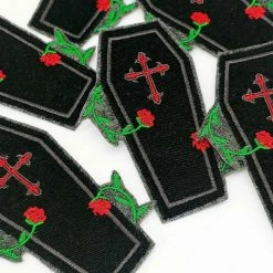 Project Pinup Coffin And Roses Gothic Iron On Embroidered Patch Gift Ideas 11 Project Pinup Coffin And Roses Gothic Iron On Embroidered Patch Gift Ideas
