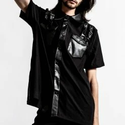Killstar Daze Button-Up Shirt [BLACK] Men's Stuff