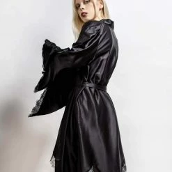 Killstar Women's Stuff Devil's Lullaby Satin Robe 17 Killstar Women's Stuff Devil's Lullaby Satin Robe