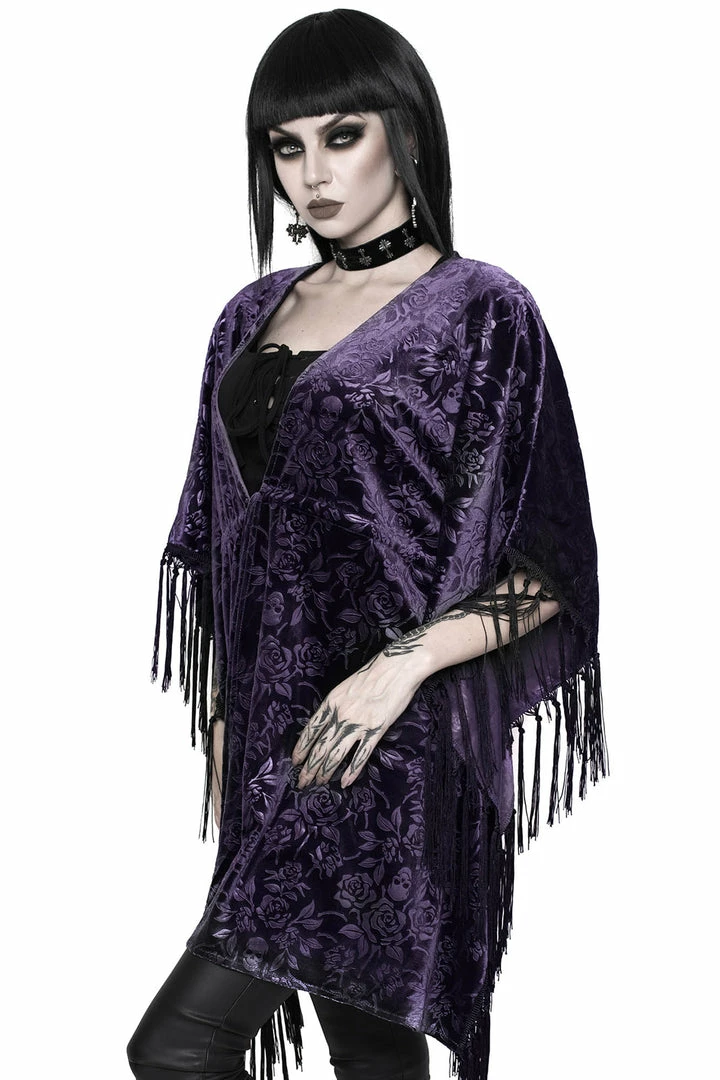Killstar Women's Stuff Fang Velvet Kimono 6 Killstar Women's Stuff Fang Velvet Kimono
