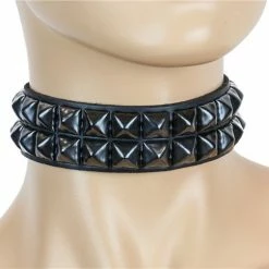 Funk Plus 2 Row 1/2" Stud Choker Chokers And Collars