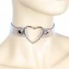 Funk Plus Large Heart Choker - Clear Vinyl