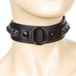 Funk Plus Middle Ring Studded 1 1/8" Choker Chokers And Collars