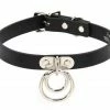 Funk Plus Vegan Leather Double Ring Choker