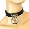 Funk Plus Chokers And Collars Leather Double Ring Choker