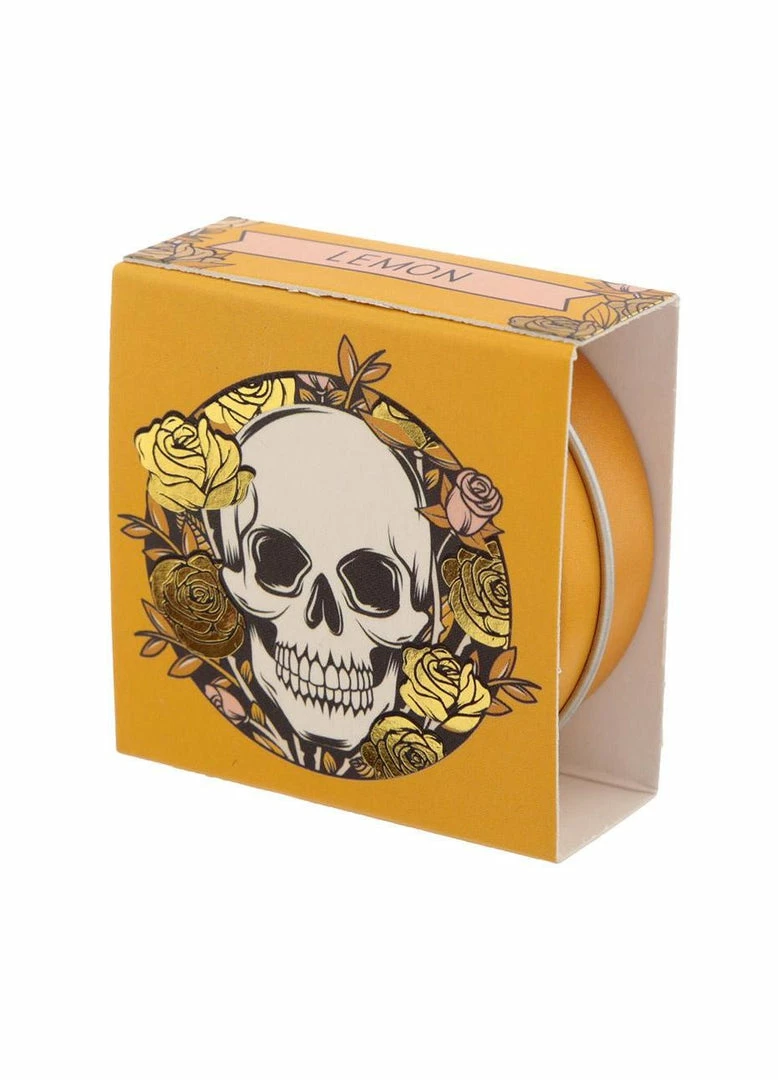 Other Gothic Gifts Skull & Roses Lemon Lip Balm Tin 3 Other Gothic Gifts Skull & Roses Lemon Lip Balm Tin