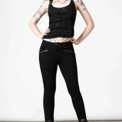 Killstar Women's Stuff Hardy Lace-Up Vest Top