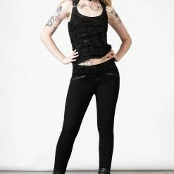 Killstar Women's Stuff Hardy Lace-Up Vest Top