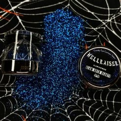 Glam Goth Beauty Hellraiser - Blue Body Glitter Hair And Makeup