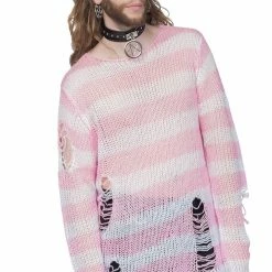 Killstar Men's Stuff Marshmallow Knit Sweater
