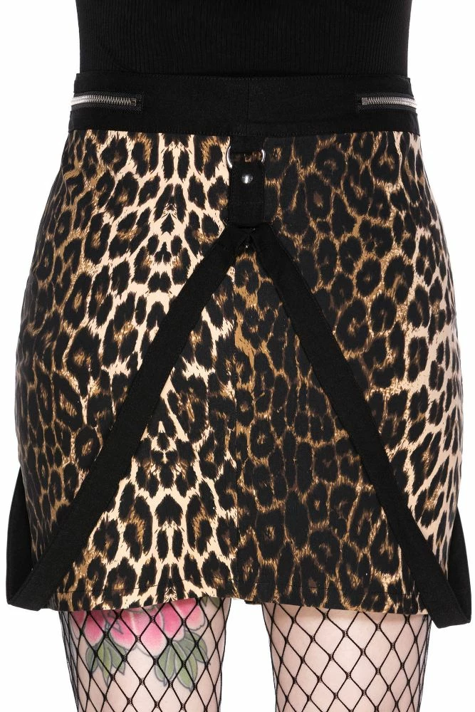 Killstar Pretty Kitty Mini Skirt - Leopard 4 Killstar Pretty Kitty Mini Skirt - Leopard