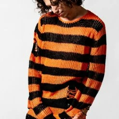 Killstar Men's Stuff Pumpkin Knit Sweater
