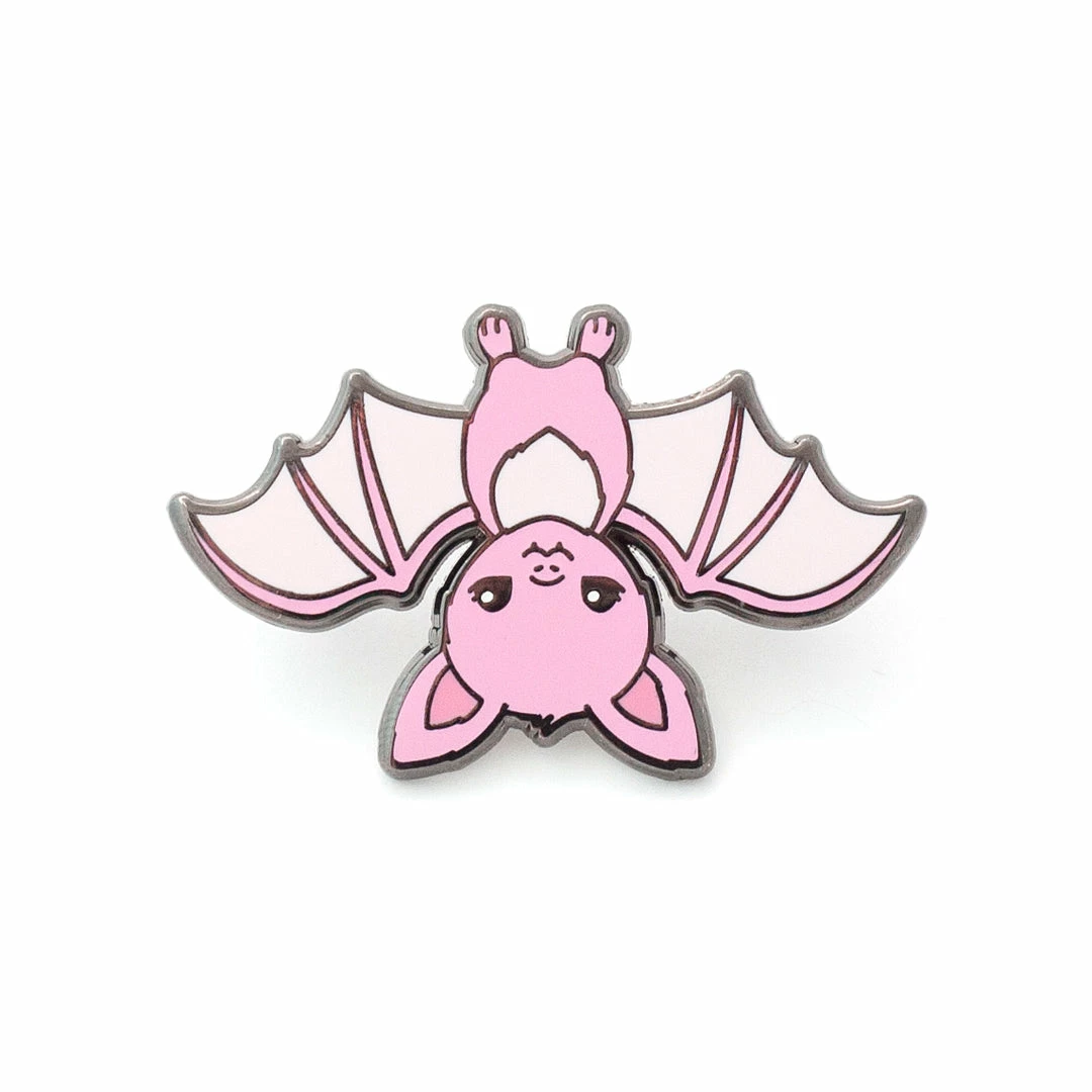 LuxCups Creative Pink Bat Enamel Pin 3 LuxCups Creative Pink Bat Enamel Pin
