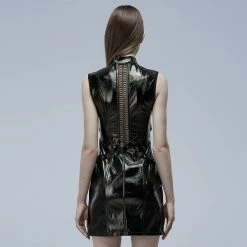 Punk Rave Women's Stuff Patent Leather Hollowed Out Dress 17 Punk Rave Women's Stuff Patent Leather Hollowed Out Dress