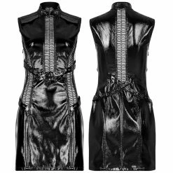 Punk Rave Women's Stuff Patent Leather Hollowed Out Dress 19 Punk Rave Women's Stuff Patent Leather Hollowed Out Dress