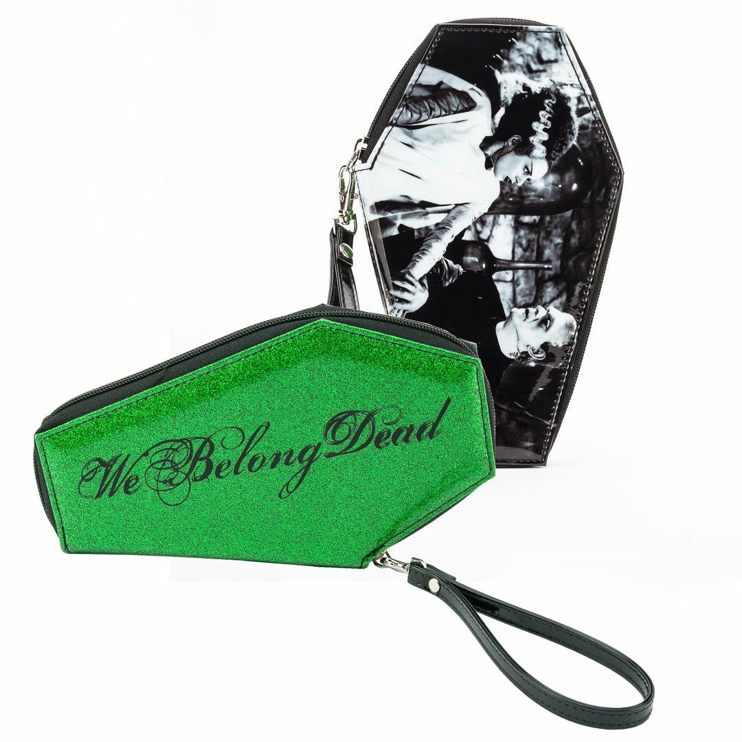 Rock Rebel We Belong Dead Glitter Coffin Wallet - Green Wallets 3 Rock Rebel We Belong Dead Glitter Coffin Wallet - Green Wallets