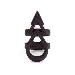 Rogue And Wolf Jewelry Rune Ring In Black