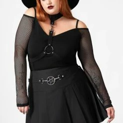 Killstar Women's Stuff Scary Pleated Skirt