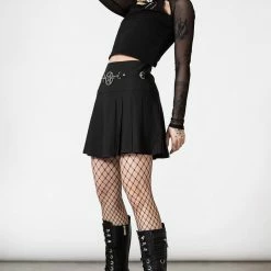 Killstar Women's Stuff Scary Pleated Skirt