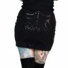 Kreepsville666 Web Mini Skirt Black Foil