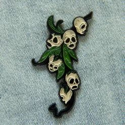 Ectogasm Pins Snapdragon Skull Botanical Enamel Pin