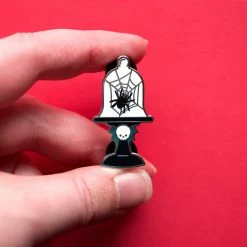 LuxCups Creative Spider Cloche Enamel Pin Pins
